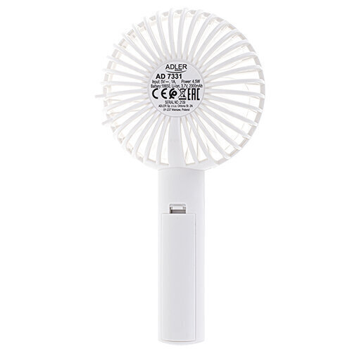 Käsiventilaator Adler AD 7331w Mini USB hind ja info | Ventilaatorid | kaup24.ee