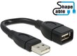 Adapter Delock USB-A, 0,15m 83497 цена и информация | USB jagajad, adapterid | kaup24.ee