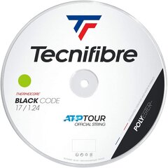 Tennisereketi stringid Tecnifibre Black Code 200 m, 1,24 mm, laimi värvi hind ja info | Välitennise tooted | kaup24.ee