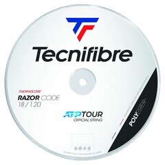 Струны для теннисных ракеток Tecnifibre RAZOR CODE, 200 м, 1,20 мм, черные цена и информация | Товары для большого тенниса | kaup24.ee