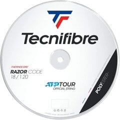 Tennisereketi stringid Tecnifibre Razor Code 200 m, 1,25 mm, must värv hind ja info | Välitennise tooted | kaup24.ee