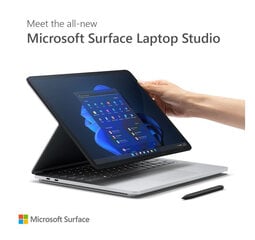 Surface Laptop Studio Win11Pro i7-11370H/16GB/512GB/RTX3050Ti 4GB/14.4 inch Commercial Platinum ABR-00009 цена и информация | Ноутбуки | kaup24.ee