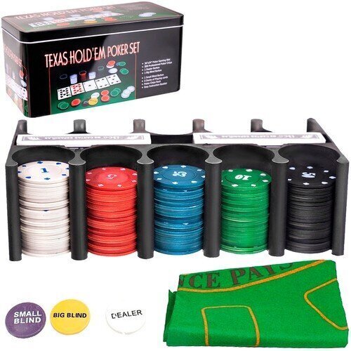 Set Poker Texas Game Set Box цена и информация | Hasartmängud, pokker | kaup24.ee