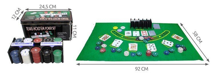 Set Poker Texas Game Set Box цена и информация | Hasartmängud, pokker | kaup24.ee
