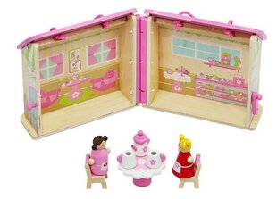 Kaasaskantav puidust mängumaja Cafe Tea hind ja info | Tüdrukute mänguasjad | kaup24.ee