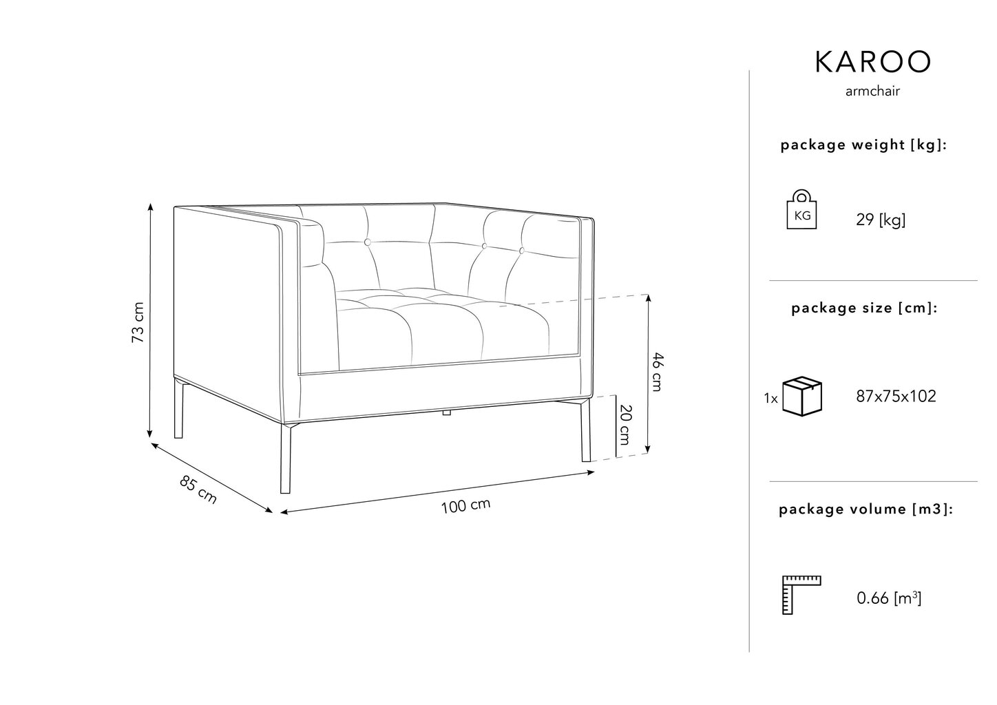 Tugitool Micadoni Home Karoo, helesinine hind ja info | Tugitoolid | kaup24.ee