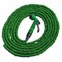 Veniv aiavoolik koos otsikuga Bradas Trick Hose 15m-45m, roheline цена и информация | Оборудование для полива | kaup24.ee