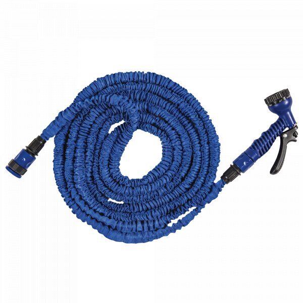 Veniv aiavoolik koos otsikuga Bradas Trick Hose 15m-45m, sinine hind ja info | Kastekannud, voolikud, niisutus | kaup24.ee