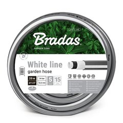 Aia kastmisvoolik 5-kihiline Bradas WHITE LINE 5/8"- 30 m hind ja info | Kastekannud, voolikud, niisutus | kaup24.ee