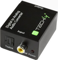 Преобразователь аудиосигнала Techly Toslink SPDIF коаксиальный в аналоговый RCA L/R цена и информация | Адаптеры и USB-hub | kaup24.ee