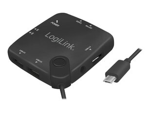 Док-станция Logilink UA0345, USB 2.0 / Micro SD / SD Card Reader / USB Type-C цена и информация | Охлаждающие подставки и другие принадлежности | kaup24.ee