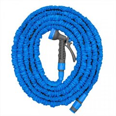 Veniv aiavoolik koos koos otsikuga Bradas Trick Hose 7,5m-22m, sinine hind ja info | Kastekannud, voolikud, niisutus | kaup24.ee