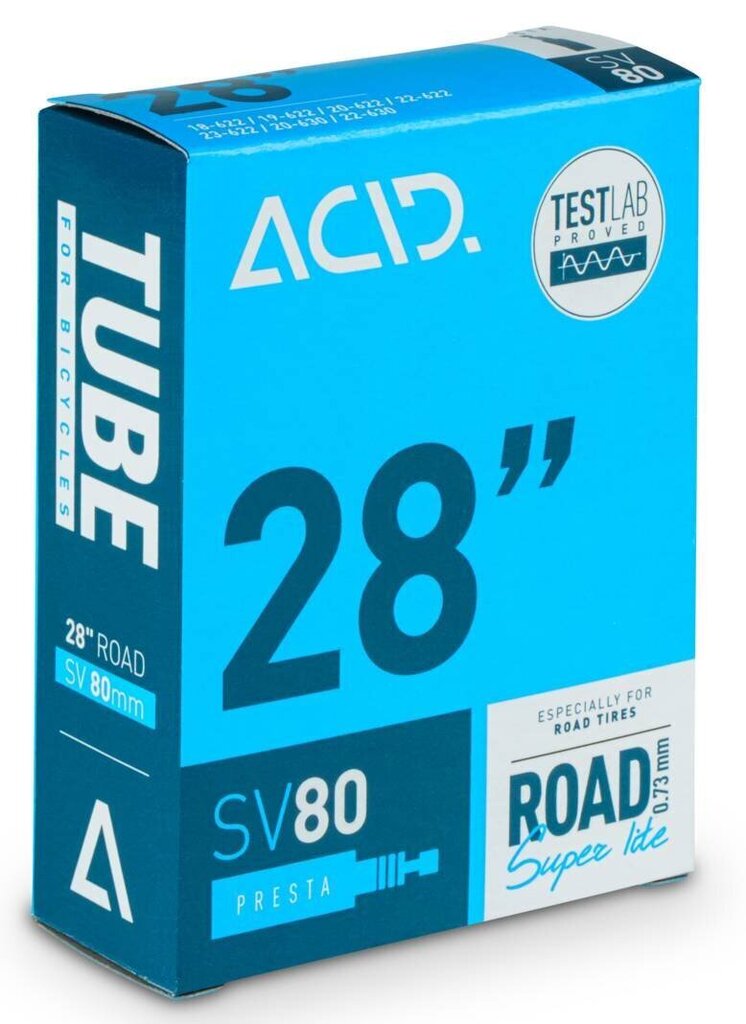 Jalgratta sisekumm ACID 28" Road Super Lite SV 80mm 18/23-622/630 цена и информация | Jalgratta sisekummid ja rehvid | kaup24.ee