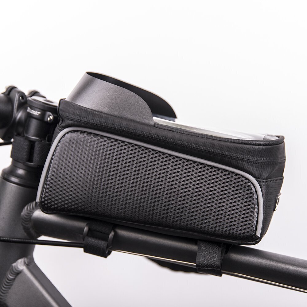 Waterproof bike frame bag with shielded phone holder Model02 black цена и информация | Mobiiltelefonide hoidjad | kaup24.ee