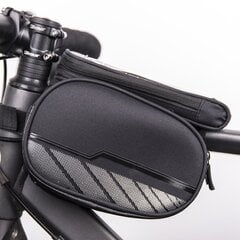 Waterproof bicycle frame bag with a removable phone case black цена и информация | Держатели для телефонов | kaup24.ee