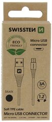 Кабель для зарядки и переноса данных Swissten Eco Friendly Fast Charge 3A Micro USB, 1.2 м цена и информация | Кабели для телефонов | kaup24.ee