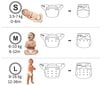 Korduvkasutatav kahekordse lekketõkkega vettpidav taskumähe Baby Planet koos 1 sisuga, trukkidega reguleeritav suurus, 3-15 kg (0-36 kuud) hind ja info | Mähkmed | kaup24.ee