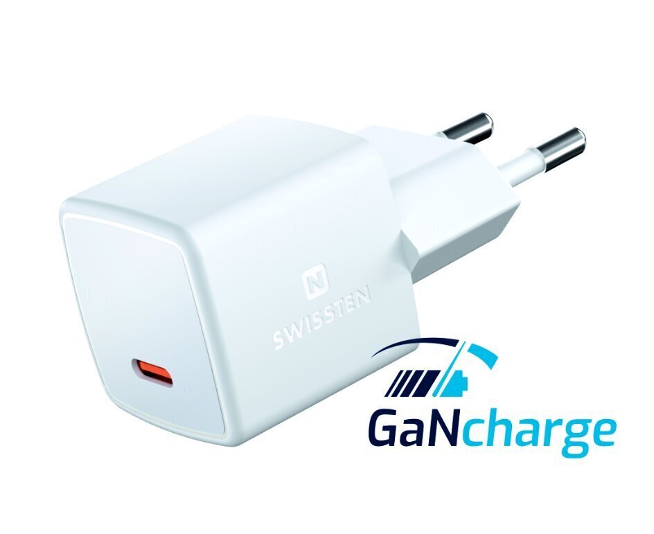 Swissten GaN Mini, USB-C 25W PD hind ja info | Mobiiltelefonide laadijad | kaup24.ee