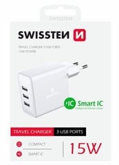 Swissten Smart IC 3x USB 3А 15W hind ja info | Swissten Mobiiltelefonid, foto-, videokaamerad | kaup24.ee