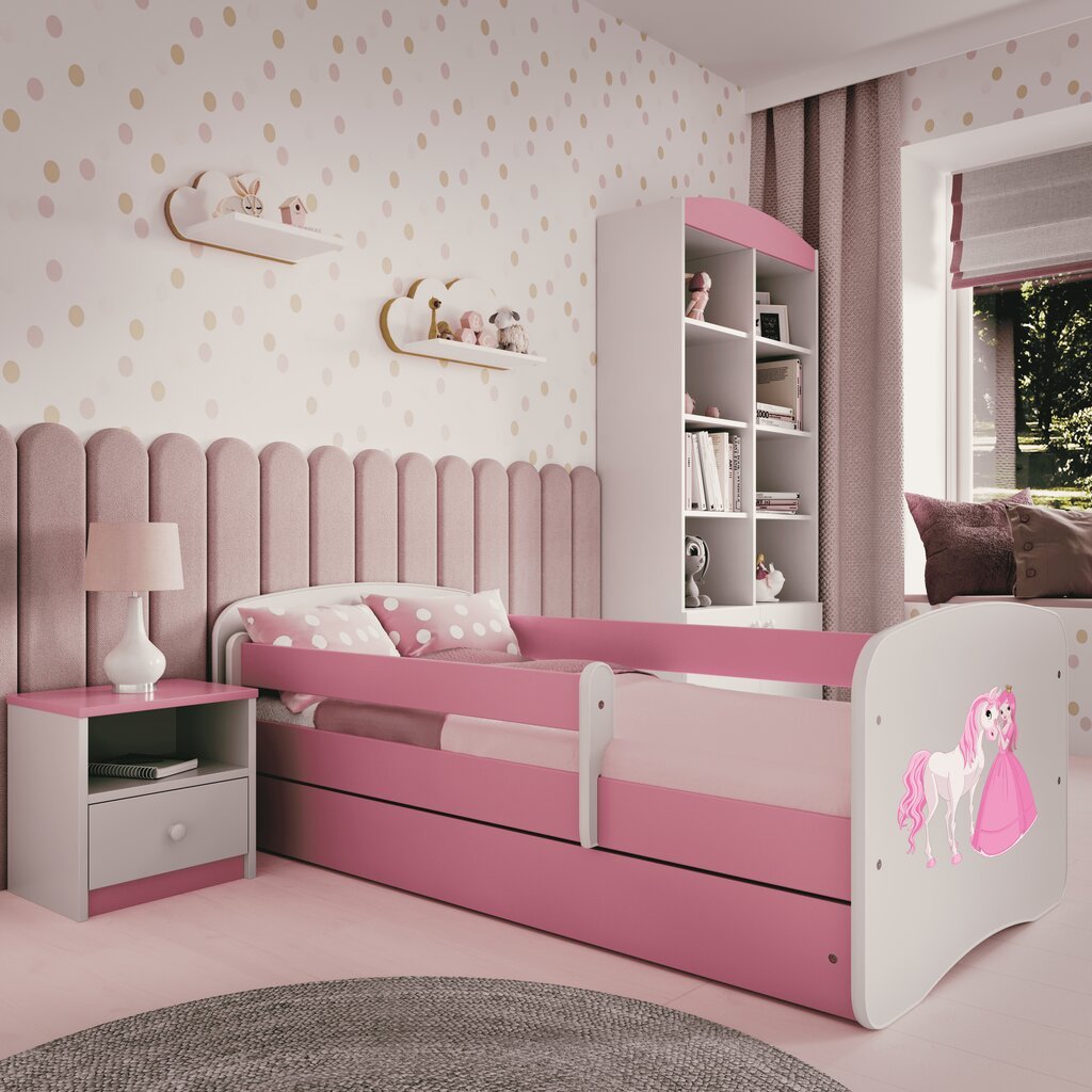 Lastevoodi koos madratsiga Kocot Kids Babydreams, 70x140 cm, roosa hind ja info | Lastevoodid | kaup24.ee