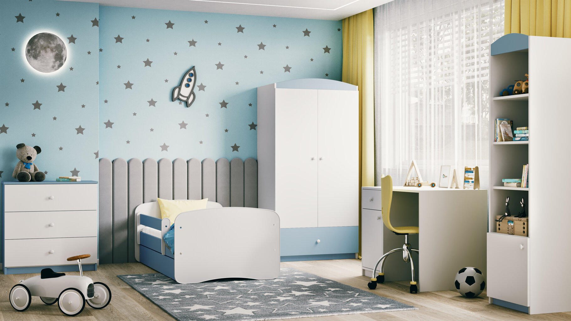 Lastevoodi koos madratsiga Kocot Kids Babydreams, 80x180 cm, sinine hind ja info | Lastevoodid | kaup24.ee