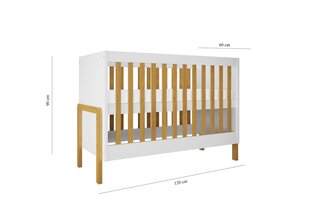 Детская кроватка Kocot Kids Victor, 60x120 см, белая цена и информация | Детские кроватки | kaup24.ee