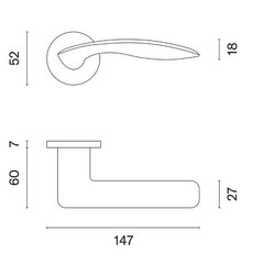 Ukselingi komplekt Aprile Robinia R7S hind ja info | Ukselingid | kaup24.ee