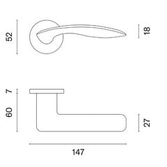 Ukselingi komplekt Aprile Robinia R7S hind ja info | Ukselingid | kaup24.ee