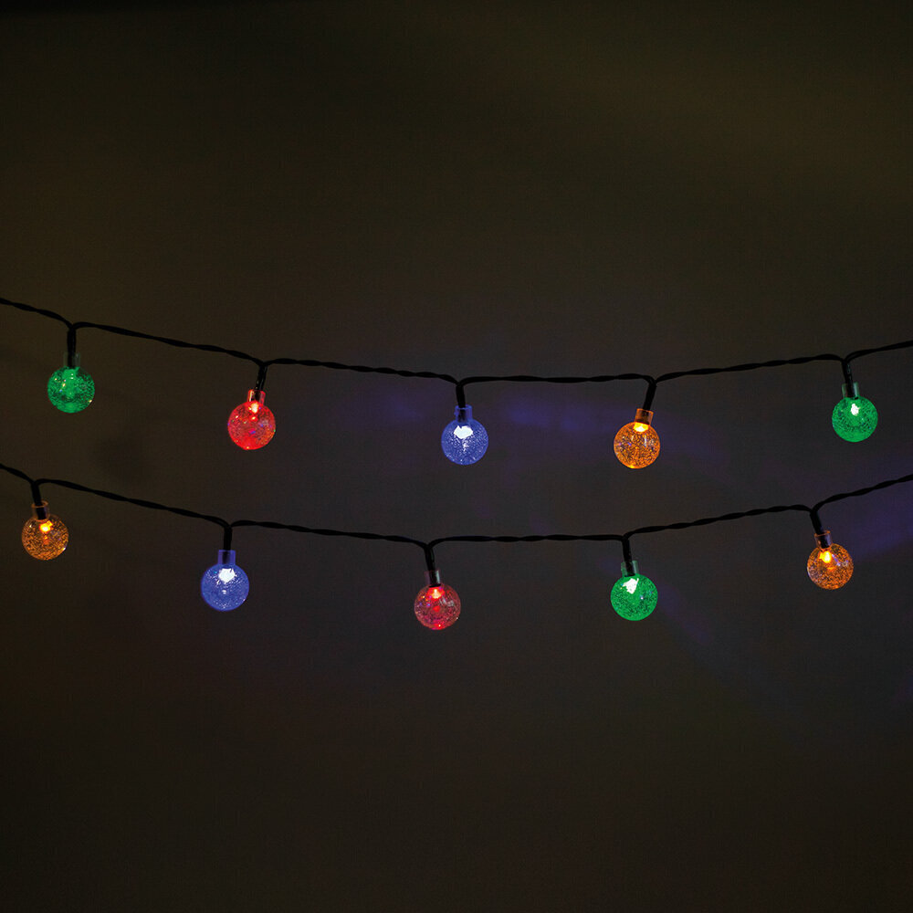 Valguskett String Light Solar Led Crystal Balls SCB61 6,5m hind ja info | Jõulutuled | kaup24.ee