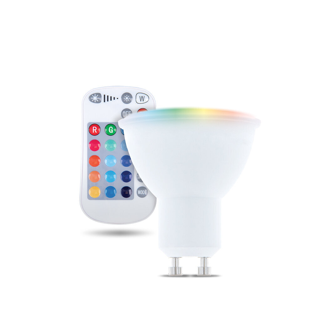 5w GU 10 RGB + valge puldiga pirn hind ja info | Lambipirnid, lambid | kaup24.ee