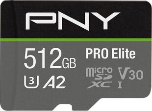 MicroSDXC PNY P-SDUX512U3100PRO-GE 512GB hind ja info | Fotoaparaatide mälukaardid | kaup24.ee