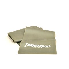 Фитнес-резинка Tomaz Sport Super Heavy, 200 x 15 x 0,55 см, серебристая, 25-30 фунтов цена и информация | Фитнес-резинки, гимнастические кольца | kaup24.ee