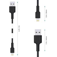 Aukey CB-AL05, Lightning/USB-A, 2 м цена и информация | Кабели и провода | kaup24.ee