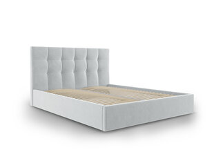 Кровать велюровая Micadoni Home Phaedra 160x200 см, светло-серая цена и информация | Кровати | kaup24.ee