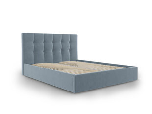 Кровать велюровая Micadoni Home Phaedra 160x200 см, голубая цена и информация | Кровати | kaup24.ee