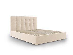 Кровать велюровая Micadoni Home Phaedra 140x200 см, бежевая цена и информация | Кровати | kaup24.ee