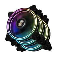 Darkflash CF11 Pro ARGB Computer Fan set 3in1 120x120 (black) hind ja info | Arvuti ventilaatorid | kaup24.ee