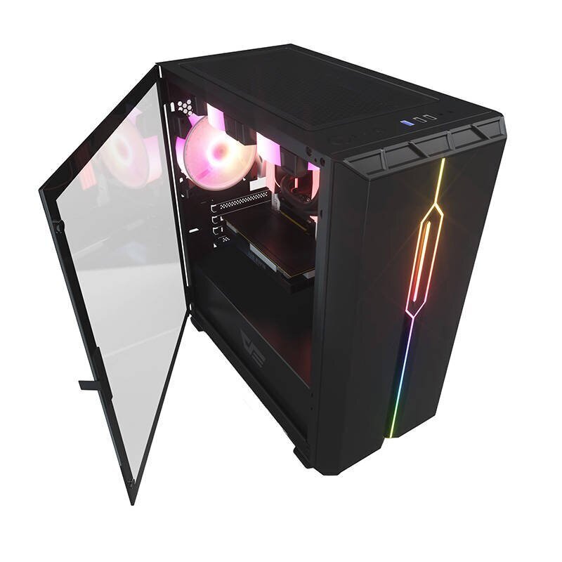 Darkflash DLM23 computer case LED (black) цена и информация | Arvutikorpused | kaup24.ee