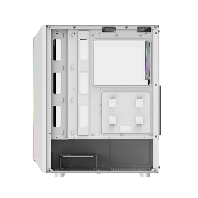 Darkflash DK151 computer case LED with 3 fans (white) hind ja info | Arvutikorpused | kaup24.ee