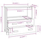 Külgkapp, meepruun, 85x35x80cm, täismänd hind ja info | Elutoa väikesed kapid | kaup24.ee