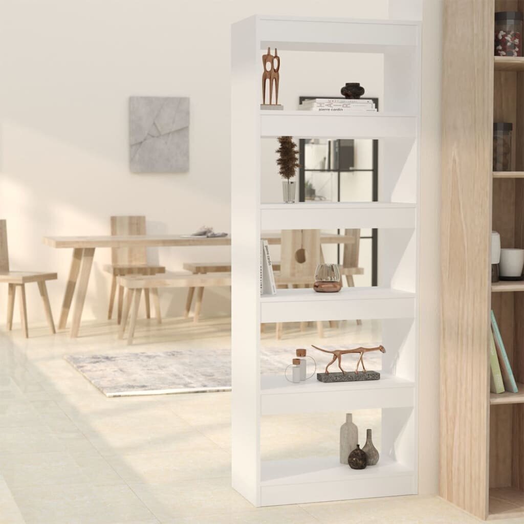 vidaXL raamaturiiul/ruumijagaja valge 60x30x166 cm puitlaastplaat hind ja info | Riiulid | kaup24.ee