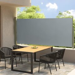 vidaXL lahtitõmmatav terrassi külgsein, 140 x 300 cm, hall цена и информация | Зонты, маркизы, стойки | kaup24.ee