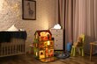 Ecotoys puidust nukumaja Gloria, LED tuledega hind ja info | Tüdrukute mänguasjad | kaup24.ee