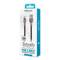 Кабель Forever Tornado, USB-C, 1 м цена и информация | Borofone 43757-uniw | kaup24.ee