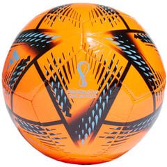 Футбольный мяч Adidas Al Rihla Club Ball 2022, оранжевый/черный цена и информация | Футбольные мячи | kaup24.ee