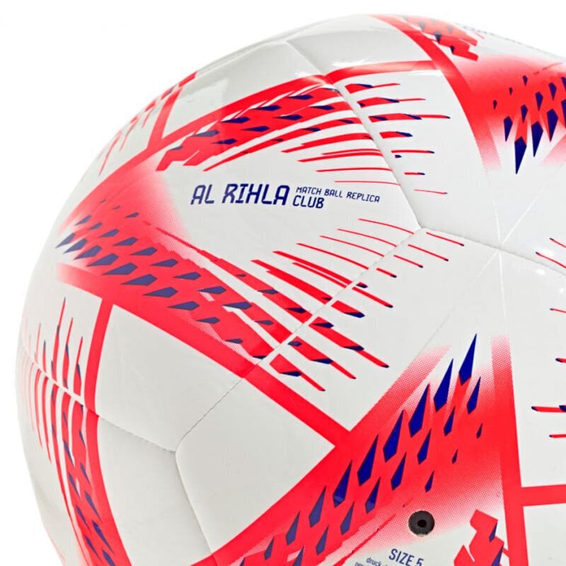 Jalgpallipall adidas Al Rihla Club Ball H57801, valge/punane цена и информация | Jalgpalli pallid | kaup24.ee