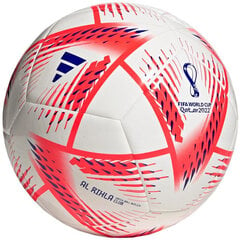 Jalgpallipall adidas Al Rihla Club Ball H57801, valge/punane цена и информация | Футбольные мячи | kaup24.ee