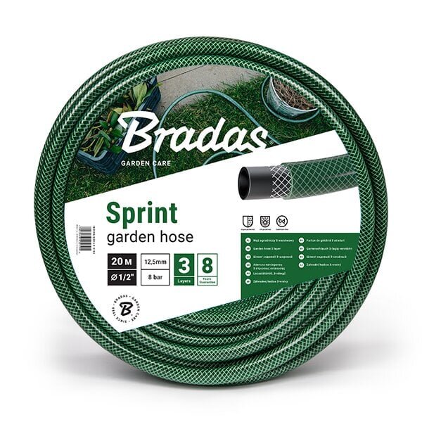 Aia kastmisvoolik Bradas SPRINT 3/4" - 25 m hind ja info | Kastekannud, voolikud, niisutus | kaup24.ee