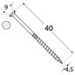 Puidukruvi CS 4,5 x 40, 200tk TX20 цена и информация | Kinnitusvahendid | kaup24.ee