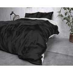 Siidine voodipesukomplekt Sleeptime, must- valge, siid- mikrofiiber hind ja info | Voodipesu | kaup24.ee